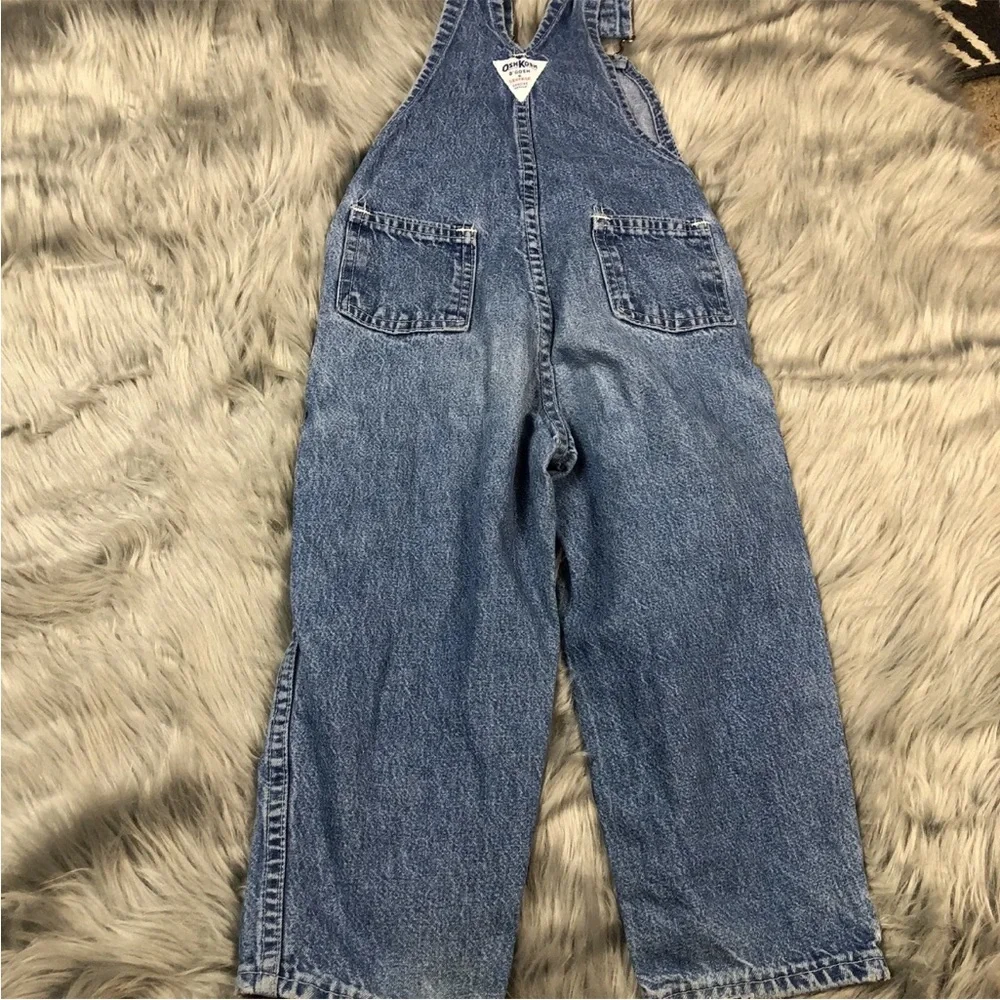 Vintage Oshkosh Bgosh Toddler Made USA Denim Distressed Worn Overalls
